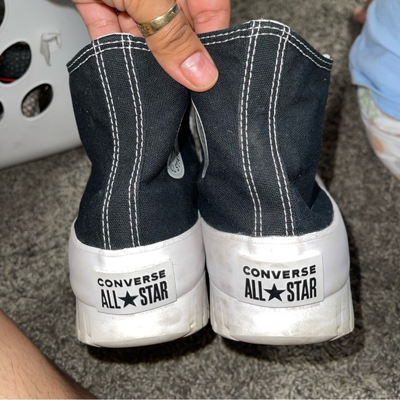 Converse Chuck Taylor All Star Lugged 2.0 High Top Black Canvas Sz 8.5M/10.5W - Picture 4 of 9